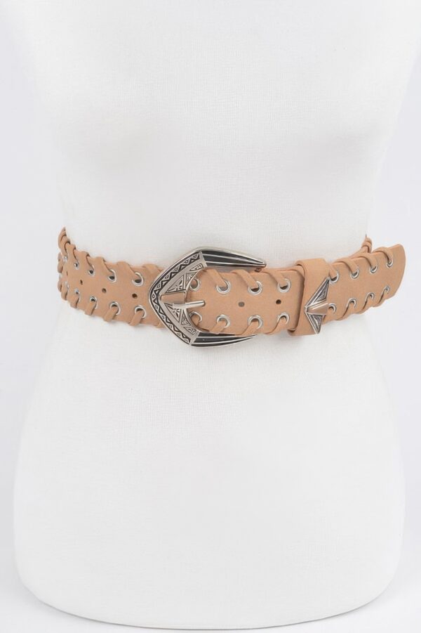 Multi Metal Eyelet Belt – Stretch PU & Elastic