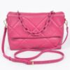 Quilted Faux Leather Chain Shoulder Bag