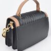 Pleated Faux Leather Chain Strap Crossbody Bag
