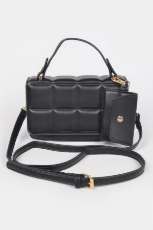 Quilted Top-Handle Bag with Structured Silhouette