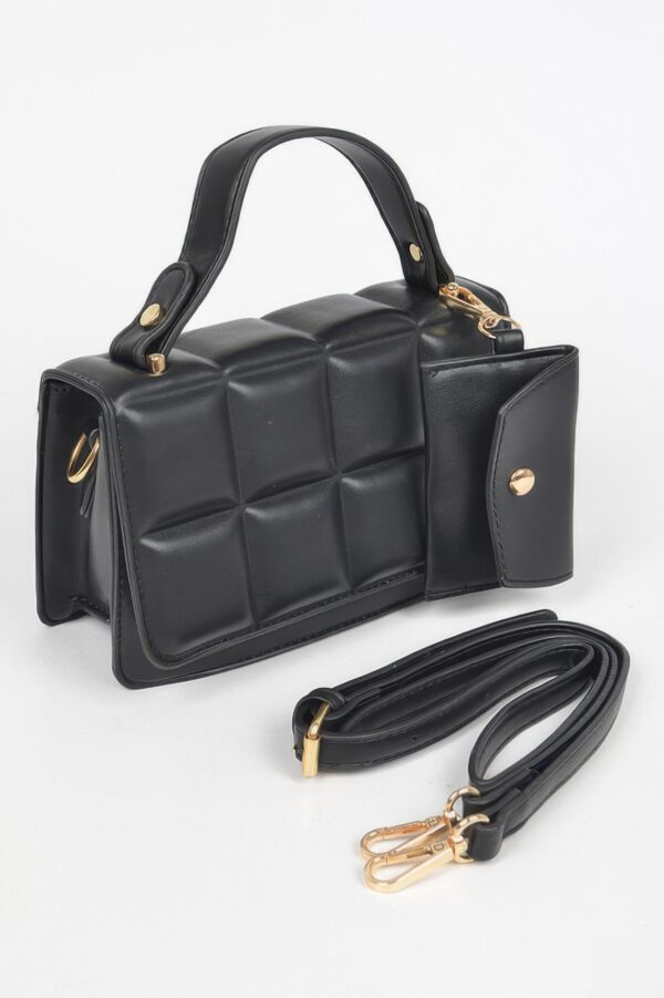 Quilted Top-Handle Bag with Structured Silhouette