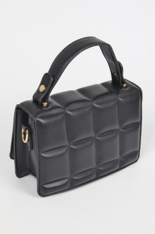 Quilted Top-Handle Bag with Structured Silhouette
