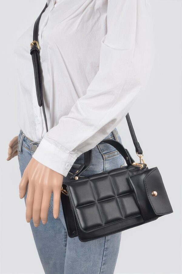 Quilted Top-Handle Bag with Structured Silhouette