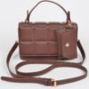 Quilted Top-Handle Bag with Structured Silhouette