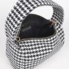 Houndstooth Knit Shoulder Bag – Structured Silhouette