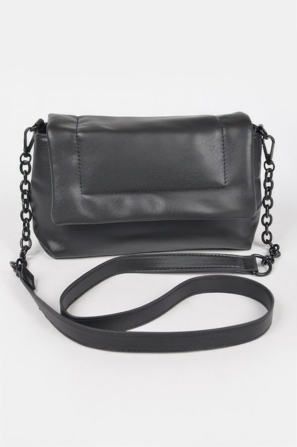 Faux Leather Shoulder Bag – Compact Structured Silhouette
