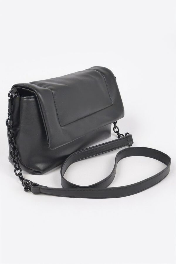 Faux Leather Shoulder Bag – Compact Structured Silhouette