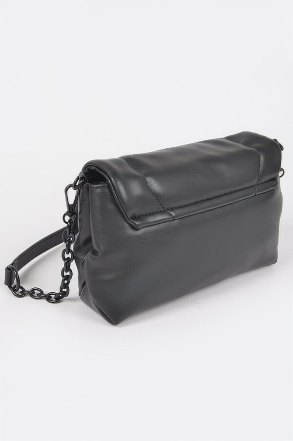 Faux Leather Shoulder Bag – Compact Structured Silhouette