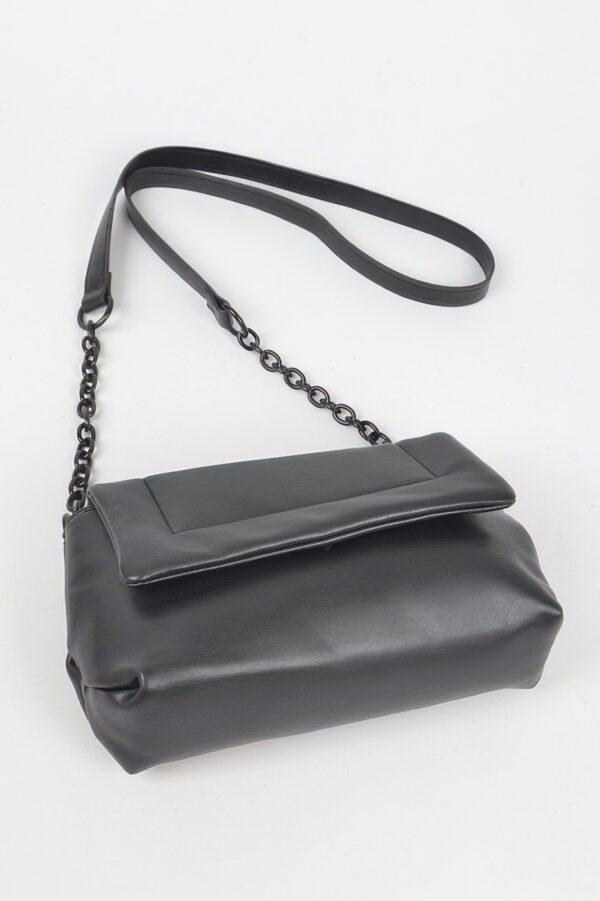 Faux Leather Shoulder Bag – Compact Structured Silhouette