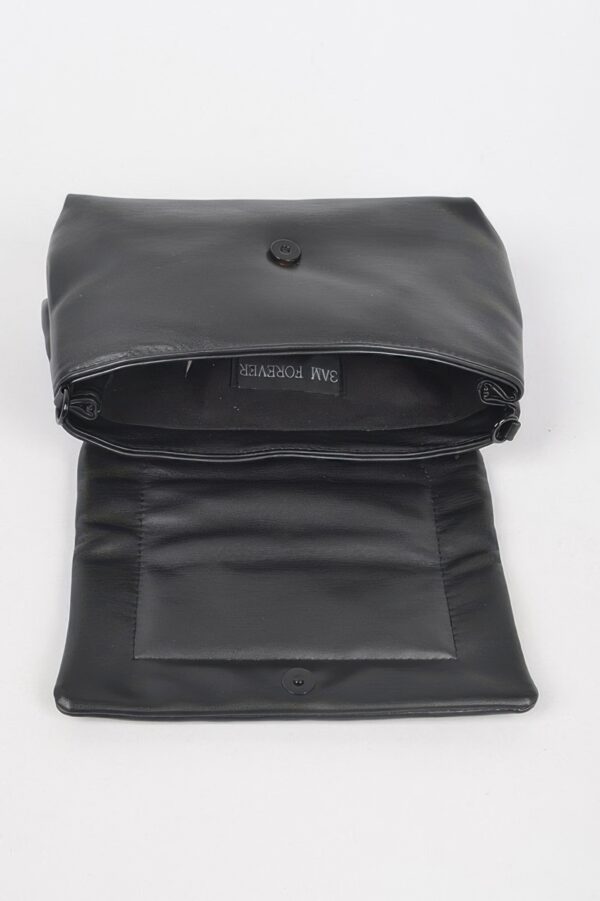 Faux Leather Shoulder Bag – Compact Structured Silhouette