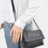 Faux Leather Shoulder Bag – Compact Structured Silhouette