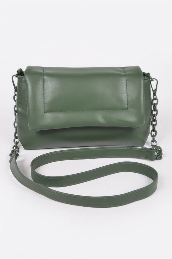 Faux Leather Shoulder Bag – Compact Structured Silhouette