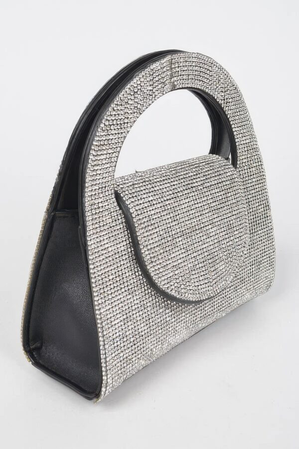 Rhinestone Top-Handle Evening Bag