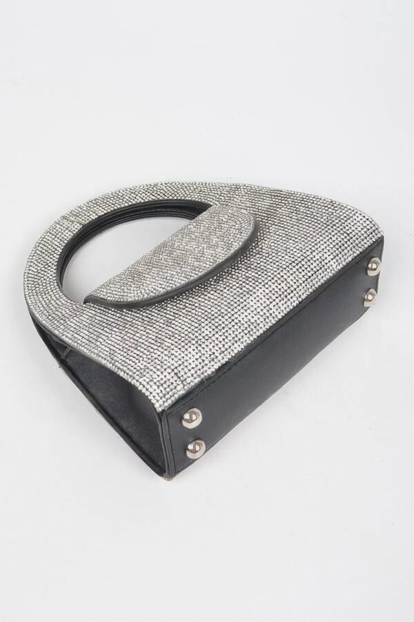 Rhinestone Top-Handle Evening Bag