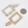 Rhinestone Leaf-Rectangle Dangle Earrings