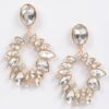 Rhinestone Dangle Earrings – Elongated Cascade