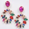 Rhinestone Dangle Earrings – Elongated Cascade