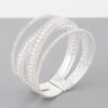 Multi Cross Jewel Cuff Bracelet – Open Bold Silhouette