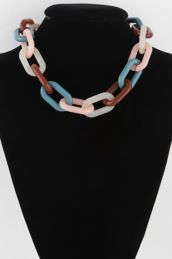 Two-Toned Link Chain Necklace – Interlocking Links