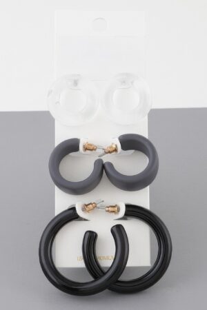 Multi-Hoop Earring Set – Layered Mixed Sizes