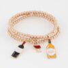 Beaded Alcohol Charm Stretch Bracelet