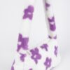 Faux Wool Floral Shoulder Bag – Compact Shape