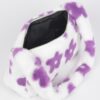 Faux Wool Floral Shoulder Bag – Compact Shape