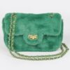 Faux Wool Flap Shoulder Bag – Textured Compact Satchel