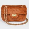 Faux Wool Flap Shoulder Bag – Textured Compact Satchel