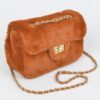 Faux Wool Flap Shoulder Bag – Textured Compact Satchel