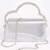 Glitter Rhinestone Handle Clutch – Structured Mini Bag