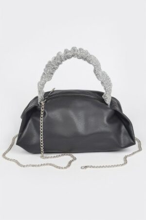 Faux Leather Shoulder Bag – Sleek Elongated Silhouette
