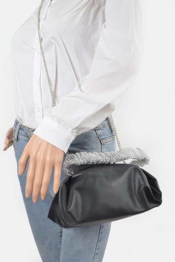 Faux Leather Shoulder Bag – Sleek Elongated Silhouette