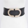 Rhinestone Buckle Stretch Belt – Wide 3-inch