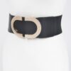 Rhinestone Buckle Stretch Belt – Wide 3-inch