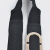 Rhinestone Buckle Stretch Belt – Wide 3-inch