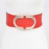Rhinestone Buckle Stretch Belt – Wide 3-inch