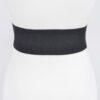 Faux Pearl Buckle Wide Stretch Belt – Structured Accent