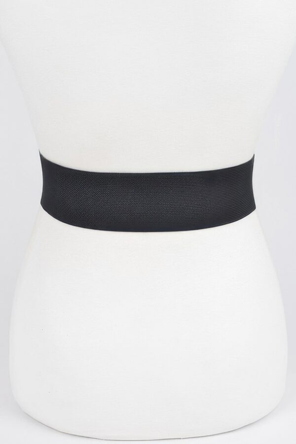 Rhinestone Stretch Belt with Metal Buckle – 2.25-inch Wide