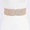 Rhinestone Stretch Belt with Metal Buckle – 2.25-inch Wide
