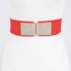 Rhinestone Stretch Belt with Metal Buckle – 2.25-inch Wide