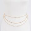 Layered Pearl Chain Belt – 46 in Adjustable Accent