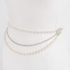 Layered Pearl Chain Belt – 46 in Adjustable Accent