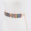 Multi Rhinestone Waist Belt – Structured Crystal Accent
