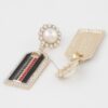 Jeweled Stripe Drop Earrings – Elongated Jewel Accent