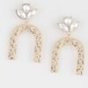 Hammered Arch Earrings – Textured Curved Design