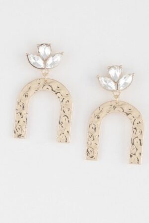 Hammered Arch Earrings – Textured Curved Design