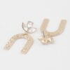 Hammered Arch Earrings – Textured Curved Design