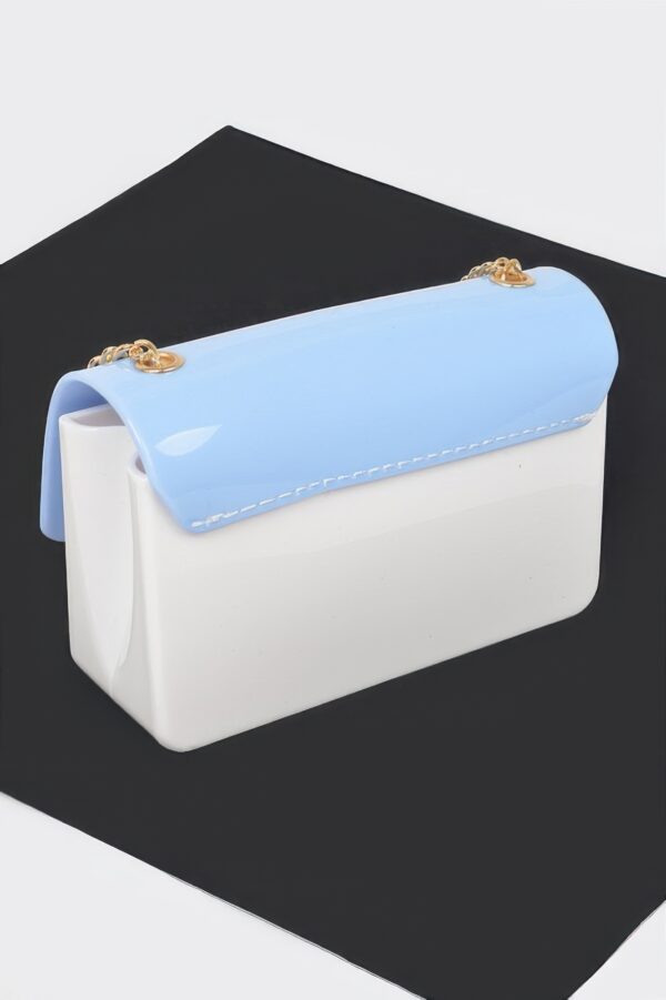 Two-Toned Gold Metal Clutch – Structured Evening Bag