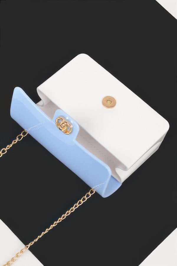 Two-Toned Gold Metal Clutch – Structured Evening Bag
